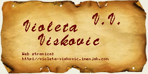 Violeta Višković vizit kartica